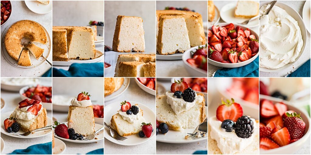 how to photograph a recipe, examples of angel food cake heroes