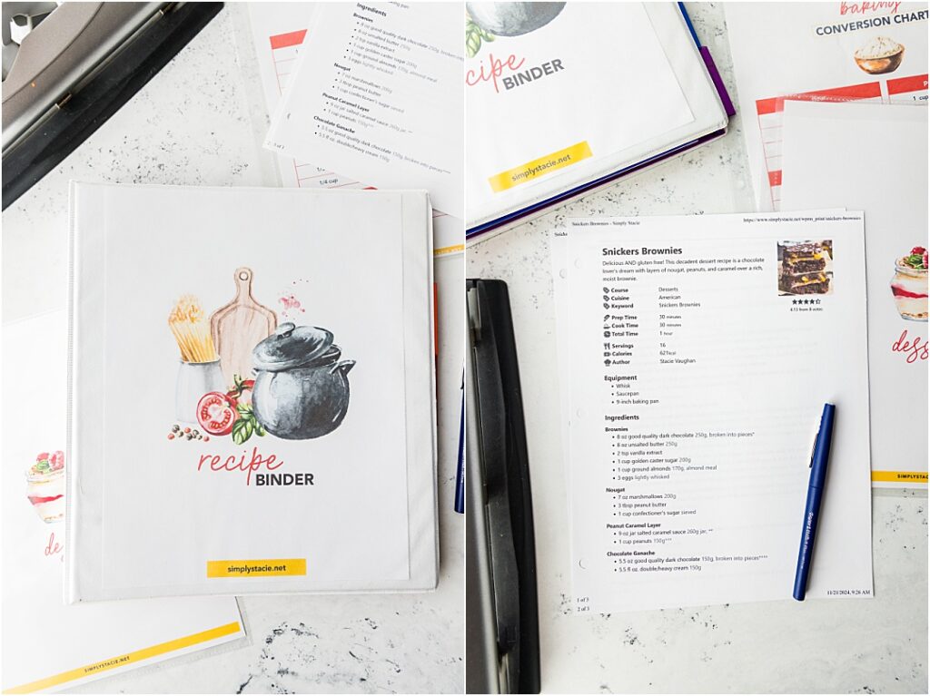 Simply Stacie Recipe Binder